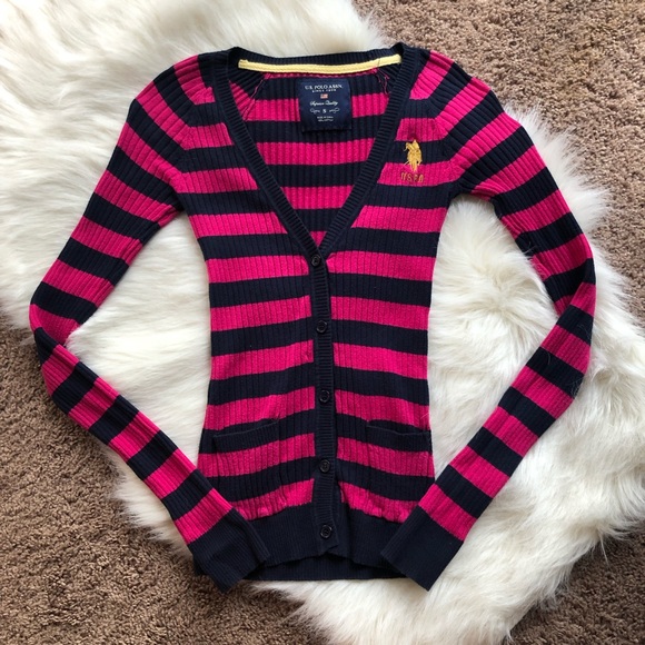 U.S. Polo Assn. Sweaters - Striped Cardigan